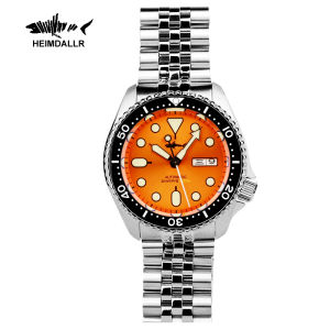 Heimdallr Watch SKX007 Sharkey NH36 Movement Automatic Date Orange Jubilee Sapphire 200m Waterproof Dive Mechanical Watch Men