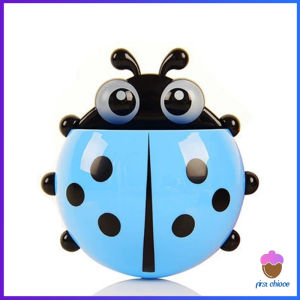 First Chioce ที่เก็บแปรงสีฟัน ที่วางแปรงสีฟันลายเต่าทอง การออกแบบติดผนังแบบไม่มีรูพรุน toothbrush holder