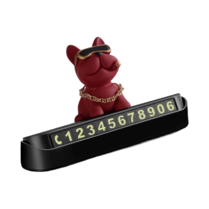 3D Dog Parking Plate with Removable Digit Anti Slip Base Heat Resistant Car Accessory Privacy Shield Feature