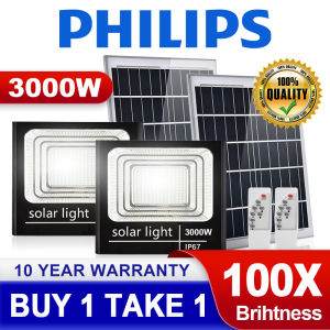 Solar Light BUY 1 TAKE 1 IP67 3000W Solar Flood Light Outdoor Waterproof LED Light with Remote