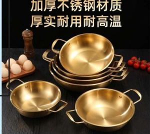 Luckylkh Nipin Korean Stainless Steel Style Ramen Pot Small Hot Pot Noodles 1-2 Pax