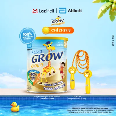 Lon sữa bột Abbott Grow Gold 3+ 800g tặng 1 Dây nhảy thể dục Grow