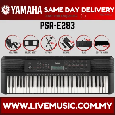 Yamaha PSR-E283 61-Keys Keyboard w/Keyboard Bag Keyboard Stand Sustain Pedal ( PSR E283 PSRE283 ) Replacement PSR E273