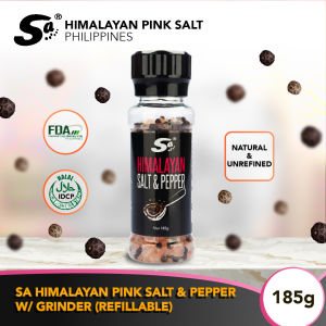 Authentic Himalayan Pink Salt & Pepper - Grinder (185g)