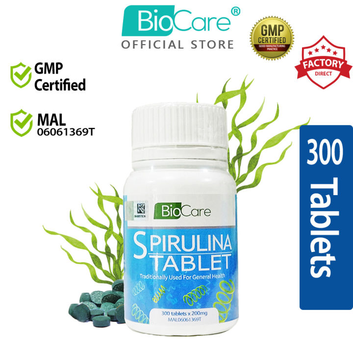 Biocare Spirulina Tablet 300's x 200mg Lazada