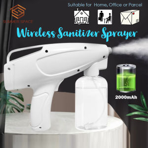 🔫Penyembur Pembasmi Kuman Tanpa Wayar 400ml Mudah Dibawa Cas USB | Wireless Portable Atomizing Disinfectionn Sprayer Gun USB Charging with Blue Light💪🏼😷