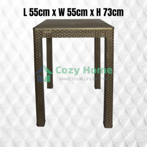 Jolly Plastic Weaved Rattan Heavy Duty Stackable High Table