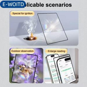 E-WOITD Kính lúp ánh sáng A5 toàn trang lớn kính lúp kính lúp trang sách phóng đại 3X Kính lúp siêu mỏng