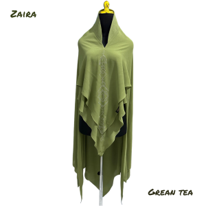 Hijab Syari Ceruty Zaira Swarovski 2 Lapis dengan Pet Antem