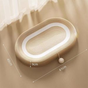 【Ready From SG】Sisal Cat Scratch Board Pure Linen Scratch Training Toys  Board Nest Not Rotten  Cat Scratching Board