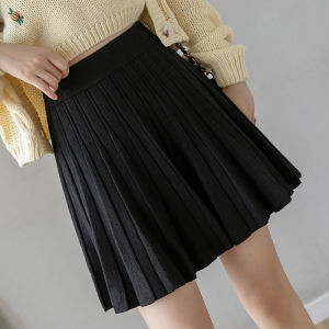 กระโปรงสั้นไหมพรมนิ่มทรง A แฟชั่นเกาหลี 2023 เอวสูง korea style