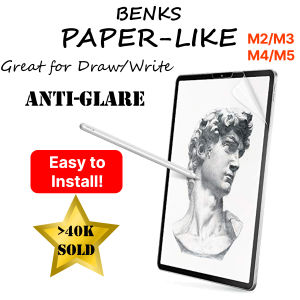 Benks Paper-Like iPad Air 8/7/6 11/13 inch M5 M3 M2/Air 5/4/10.2 (Gen 9/8/7) /11th(A16)/10th Gen/Pro 11/13 inch M5 M4/12.9/Mini 7/6/5/4/9.7 Screen Protector(MatteFilm)