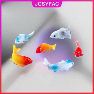 JCSYFAC 10pcs DIY trang trí cá vàng bức tượng nhỏ trang trí nội thất Dollhouse mô hình thu nhỏ cá chép mô phỏng động vật cho trẻ em Đồ chơi
