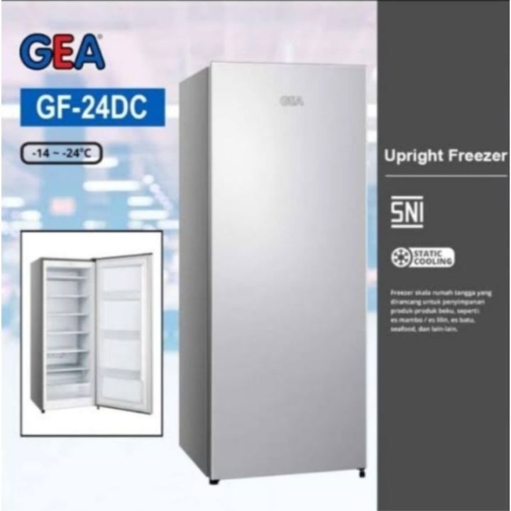 GEA GF-24DC 6 RAK UPRIGHT FREEZER Static Cooling system GARANSI RESMI ...