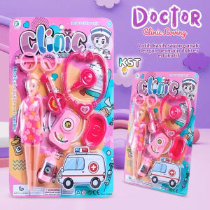 [KST] Mainan Dokter Dokteran Anak Klinik Boneka Stetoskop Kacamata Edukasi Peran Sosial ---