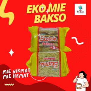 EKO MIE BAKSO KERING TERBARU 5000AN 300GRAM WINGSFOOD TERMURAH (mie lebih kenyal untuk bakso)