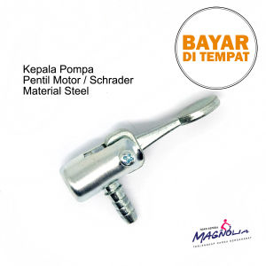 Kepala Pompa Nepel Cop Pompa Ban Sepeda Pentil Motor Schrader Material Besi