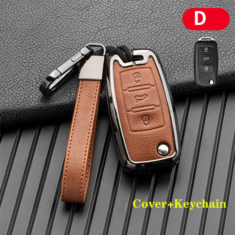 Full Protection Key Fob Cover for VW Key Case Smart Remote Key