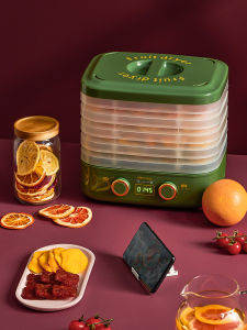 Dried Fruit Machine 5-layer Fruit Dryer Household Small Automatic Meat Fruit Flower Tea Dehydrated Pet Snacks (white)