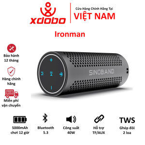 Loa bluetooth 5.3 Xdobo Ironman công suất 40W Hỗ trợ thẻ nhớ TF Chống nước IPX5 - Bảo hành chính hãng 12 tháng