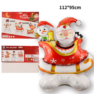 3D Large Standing Aluminum Film Christmas Balloons Santa Christmas Tree Designs for Xmas Decorations