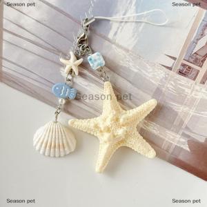 [COD] Season pet พวงกุญแจเปลือกหอยสไตล์มหาสมุทรสายคล้องโทรศัพท์ปลาดาวสวยงามสายคล้องเครื่องประดับเชือกเส้นเล็กป้องกันการสูญหาย