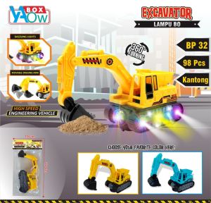 mainan mobil Beko excavator lampu dan musik Truk Buldoser Excavator BP32