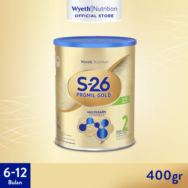 S-26 PROMIL GOLD Tahap 2 Susu Pertumbuhan Anak Usia 6-12 Bulan 400gr