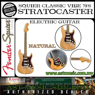 Fender Squier Classic Vibe 70s Stratocaster Electric Guitar Laurel FB - Natural