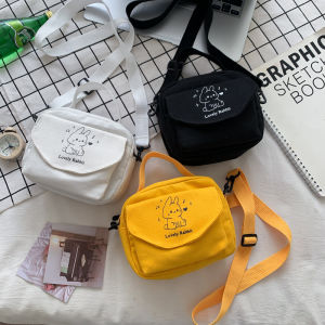 Korean Version Ins Lovely Rabbit Series Canvas Female Girl Bag