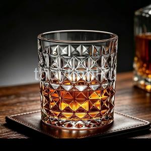 Set 6 Ly thủy tinh uống nước 280ml cốc thủy tinh pha lê uống bia cốc uống whisky Ly uống rượu mạnh Ly rock