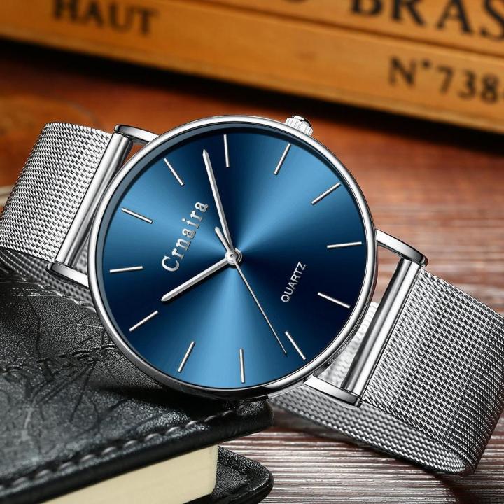 (CHÍNH HÃNG) Đồng Hồ Nam CRNAIRA JAPAN C3079 Máy SIÊU Mỏng Dây Thép ...