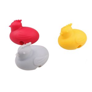 CEMOMEF Cute Chicken Kitchen Gadget Set Cooking Silicone Home Pot Lid Clips Pot Holder Prevent Overflow Tool Spill Stopper