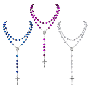 Rosary Beads Crosses Necklace for Women Men Beads Rosary Catholic Necklace Prayer Rosary First Communion Rosary