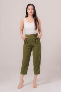 RIMINI - Bawahan Celana Panjang Wanita Resleting Depan Variasi Tali Size XS-XL - Beverly Pants 66012