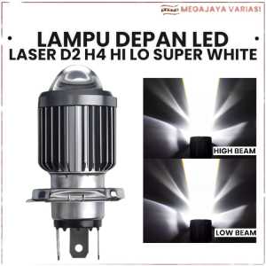 Lampu LED Utama Motor Mobil H4 Laser Putih AC DC Yamaha Vixion Ninja R15 Pulsar dll MJ55
