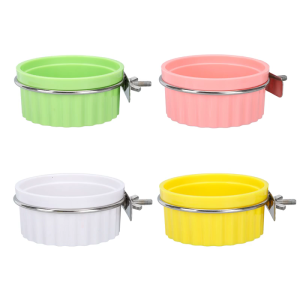 Chim Bát ăn ly Vẹt nước món ăn chim bát cốc món ăn với kẹp birdcages feeders Lồng thú cưng bát cho vẹt đuôi dài