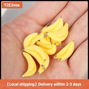 【Local shipping】 QUANSEN 10Pcs 1:12 Dollhouse Miniature Fruit Banana Dolls House Food Accessories Toys