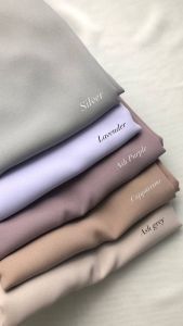 Hijab segi empat paris premium square kerudung beraneka warna finishing full jahit tepi