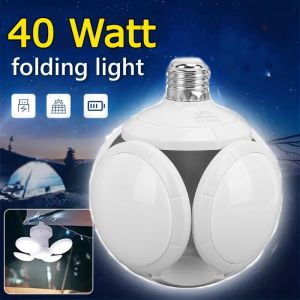 Lampu Bohlam Lipat LED 40 WATT / Lampu Camping Lipat Model UFO / Lampu Jualan Malam