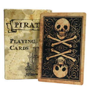 Pirate Skull Vintage Style Playing Cards Standard Deck of Cards Waterproof Poker Cards for Family GamesParties Gatherings2026