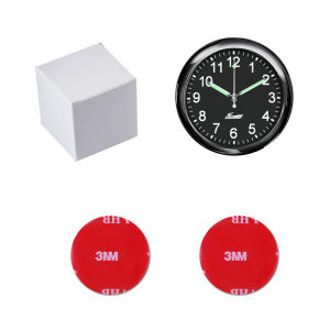 Kebidumei Mini Car Clock Luminous Auto Stick-On Digital Watch Mechanics Quartz Motorcycle Clocks Auto Ornament Car Accessories