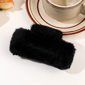 Jepit Rambut Bulu Persegi Premium Model Kotak Jepit Bulu Polos Style RB014