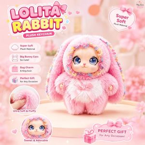 【BUY 1 TAKE 1】Cute Bunny Big Ears Plush Toy fo Adorable Keychain Pendant Backpack Decoration Gifts Exquisite Doll Car Key Ring Gift
