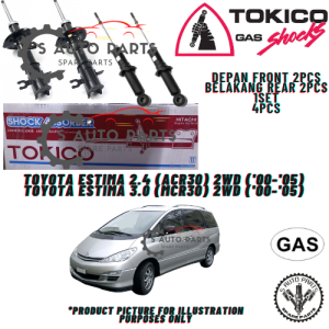 TOYOTA ESTIMA ACR30 / MCR30 (2003Y-2006Y) (FRONT / REAR) 100% BRAND TOKICO TKC SHOCK ABSORBER