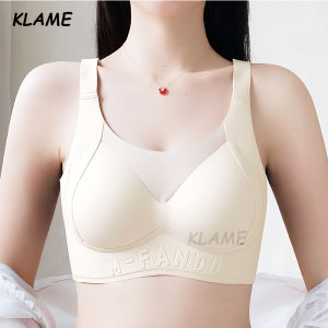 KLAME M-6XL Plus Size Womens Seamless Push-up Fixed Cup Without Steel Ring Push Up Bra KLM1372