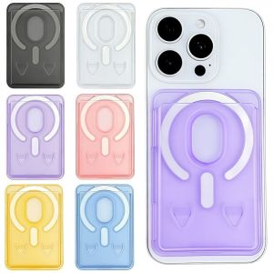 A8626 Scratch-resistant For MagSafe Wallet Transparent Acrylic Phone ic Card Holder  Matte Color Phone Case Card Bag for iPhone 17 16 15 14 13 12 11