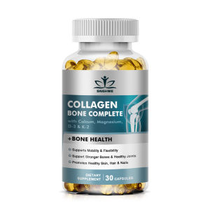SNGHWE Collagen Bone Complete Capsules Formula with Plant Calcium & Magnesium for Bone Growth Collagen Production Calcium Absorption Antioxidant Support