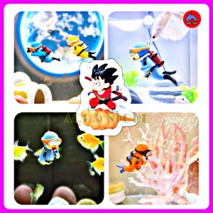Son GoKu cưỡi mây Thợ Lặn trang trí hồ Cá Cảnh