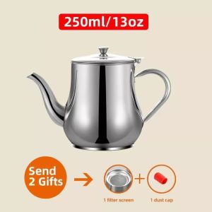Oil Strainer Pot Stainless Steel Oil Container with Mesh Strainer Household Kitchen Grease Storage Can for Used Oil Container Storage Can